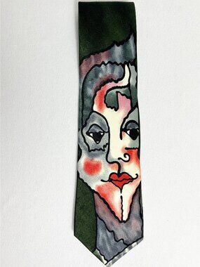 Marchi, Ltd  Multicolor 100% Silk Limited Edition Novelty Print Necktie